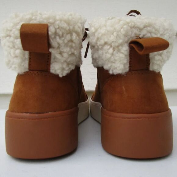 BRAND NEW TIME AND TRU Women's COGNAC BROWN KAIA HIGH TOP FAUX SHEARLING WOMEN"S - Picture 16 of 16